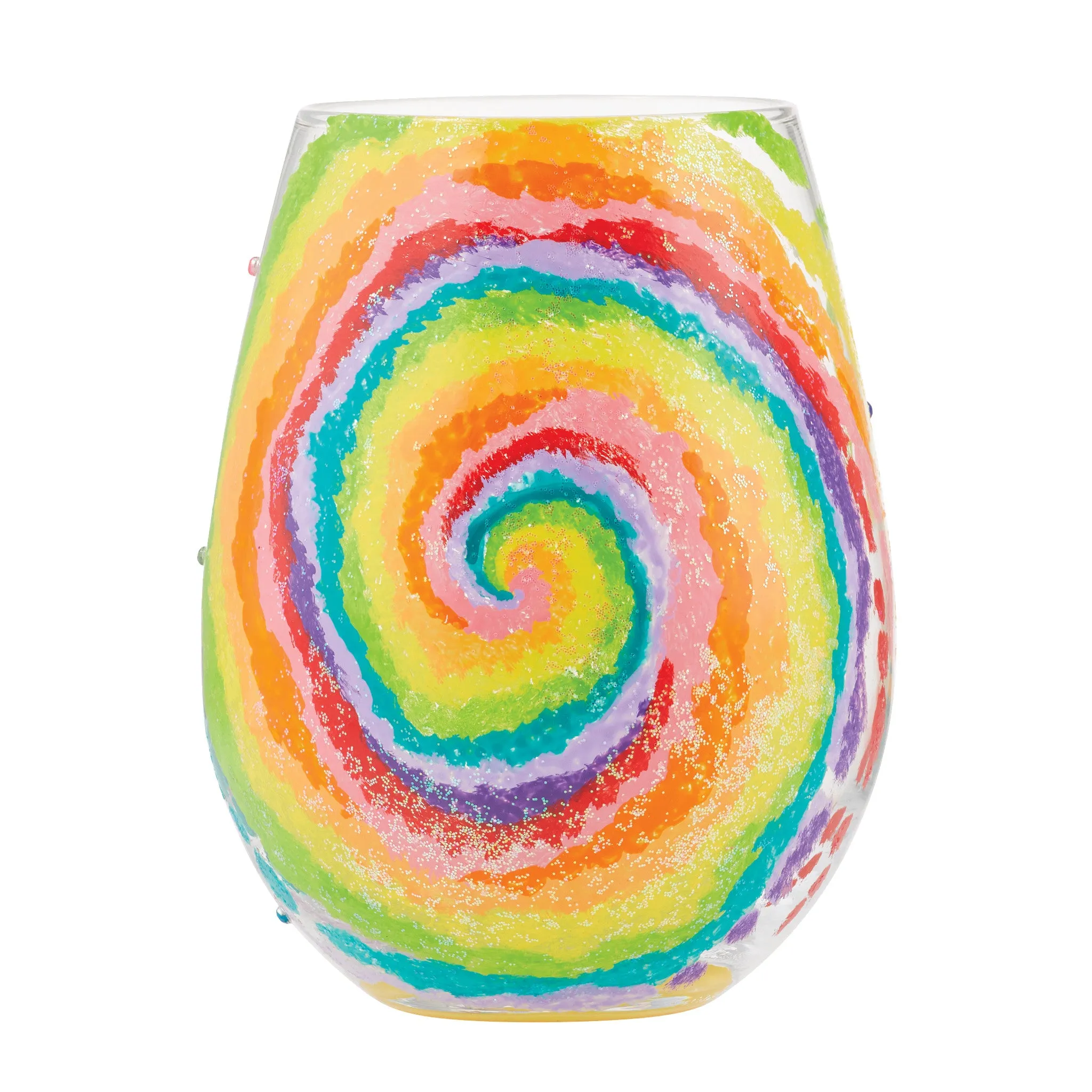 Tie Dye Stemless Wine Glass