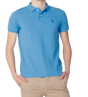 US Polo Assn. King short sleeve men's polo shirt 41029 65079 130 pale blue