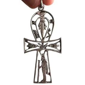 V I N T A G E // adorned key to life / Egyptian sterling silver Ankh / an large pendant