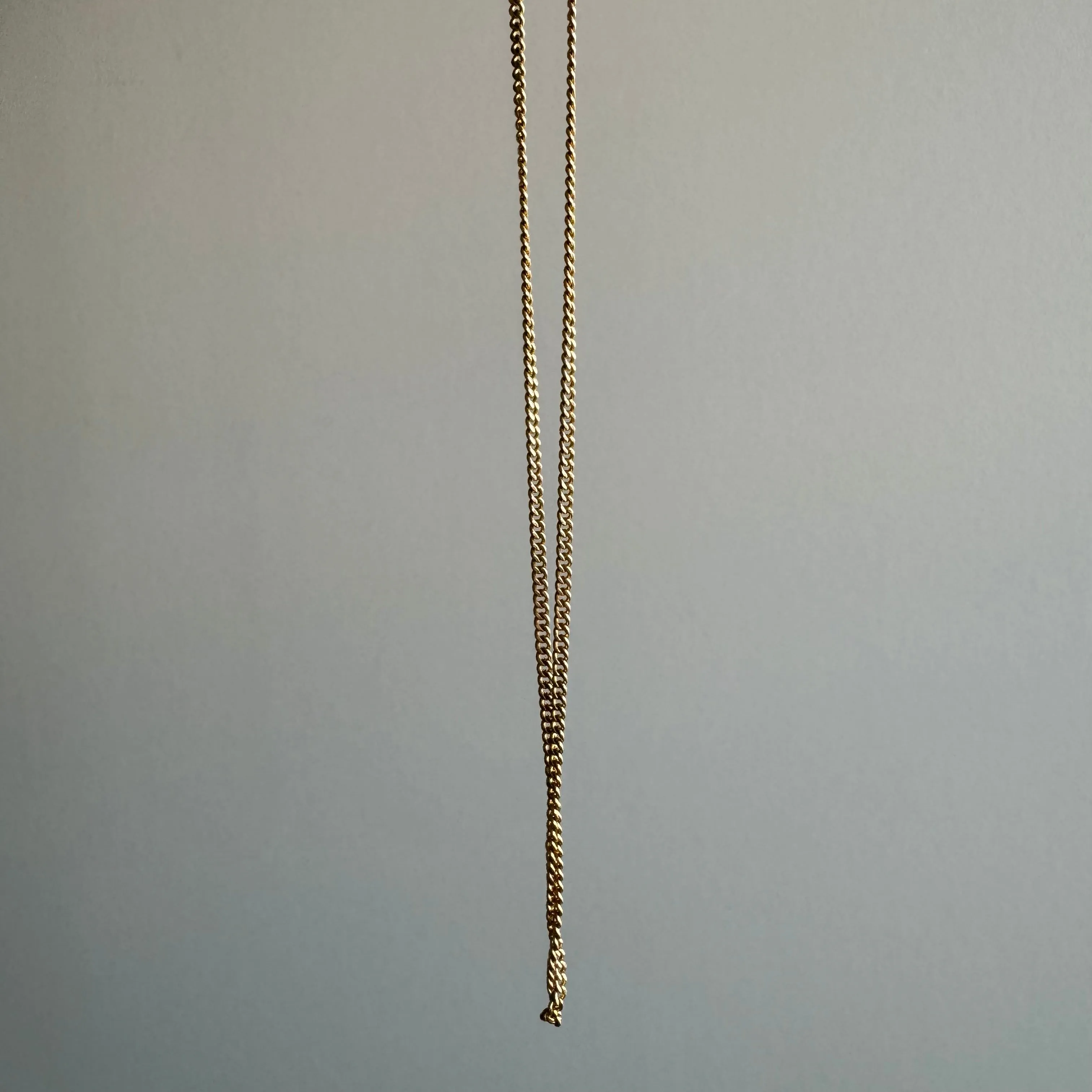 V I N T A G E // perfect curb / 14k yellow gold curb chain / 16.5, 4g