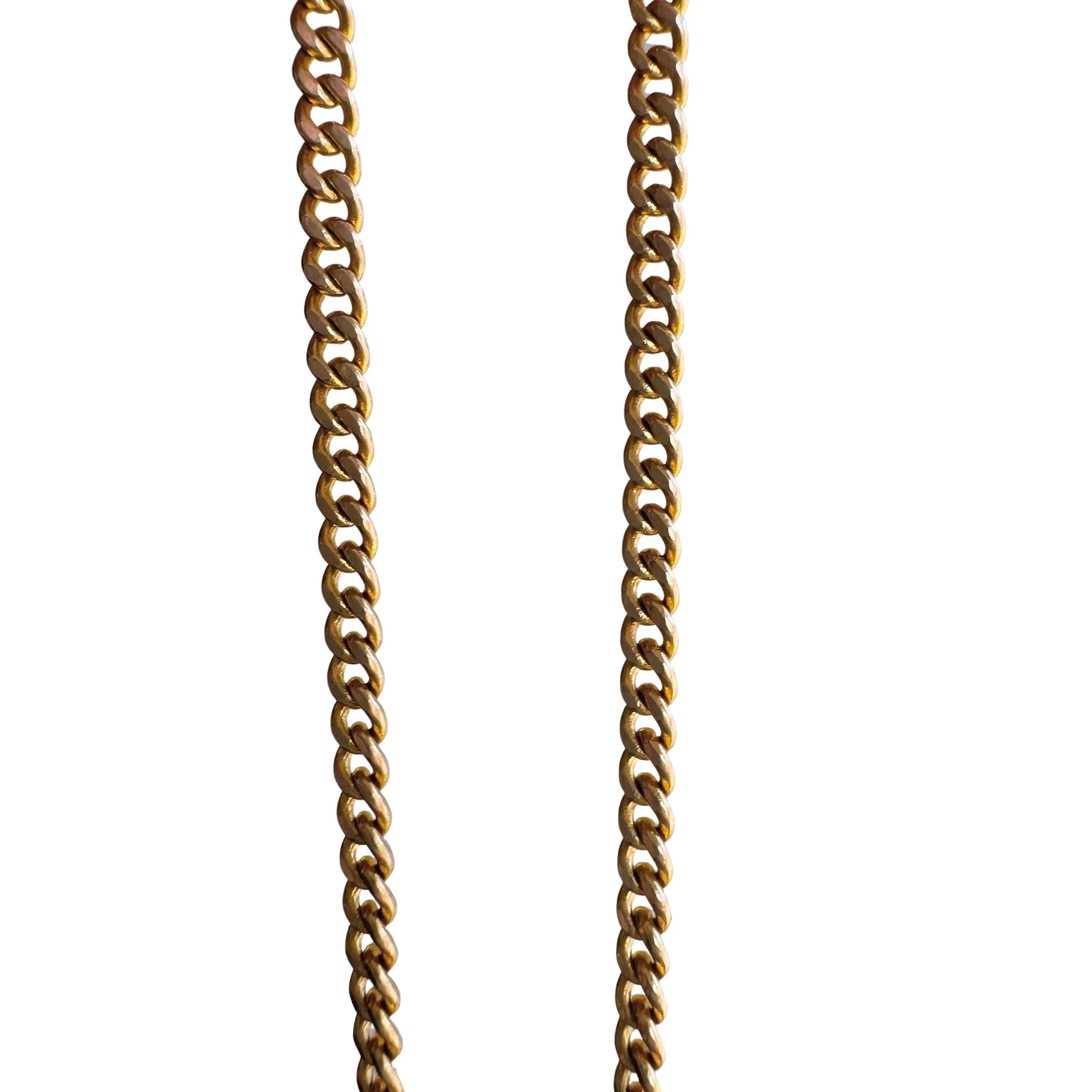 V I N T A G E // perfect curb / 14k yellow gold curb chain / 16.5, 4g