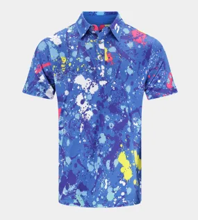 VIVID SPLATTER POLO - BLUE