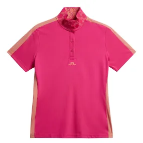 Womens Pip TX Jersey Polo Fuchsia Purple - SS24